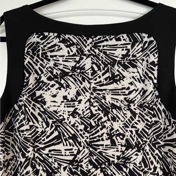 Chaps Knee Length Fit and Flare Black & White Dress XL - Picture 7 of 10